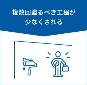 複数回塗るべき工程が少なくされる